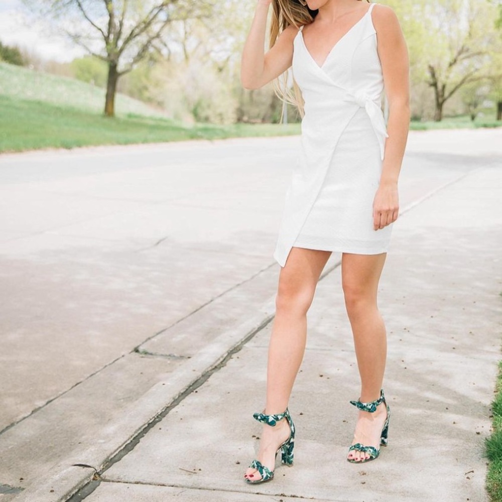 White fitted summer dress